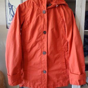 Eddie Bauer Hooded Rain Jacket PXS Red/Orange